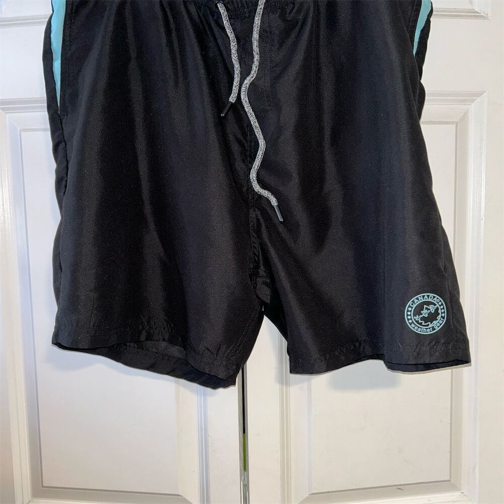 Canada Weather Gear Men's Black Swim Trunks 2XL Adjustable Waist